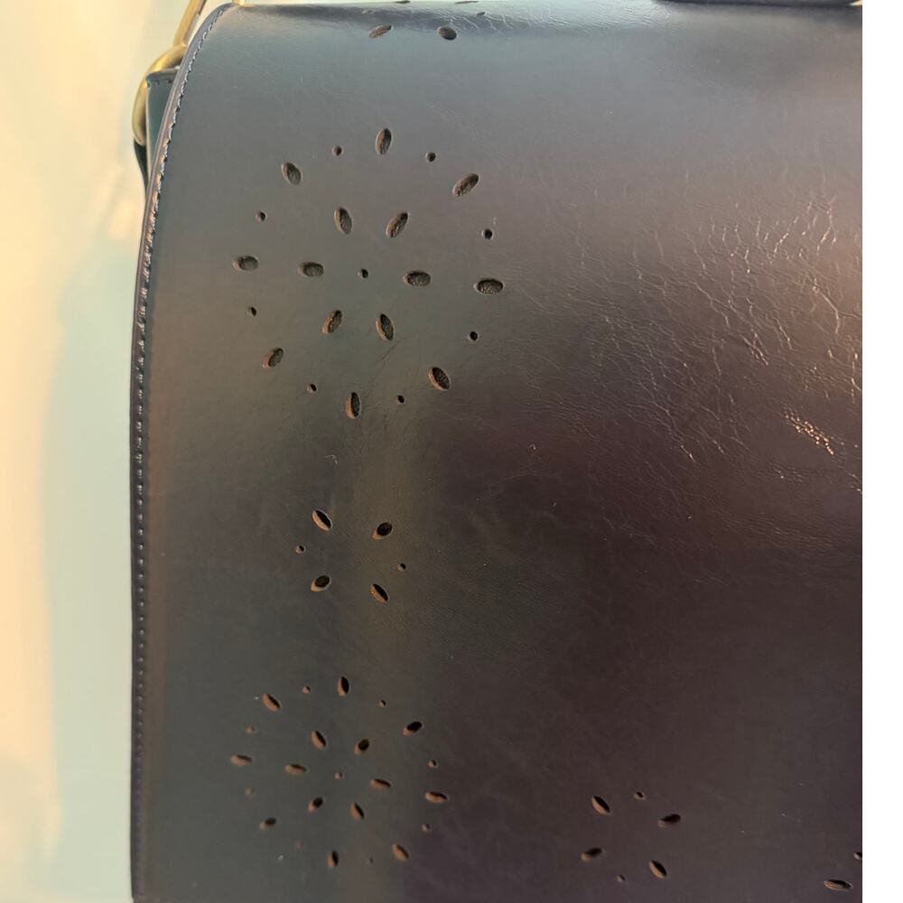 ECOSUSI Navy Faux (Vegan) Leather Briefcase/Messanger Bag NWOT - Picture 6 of 8
